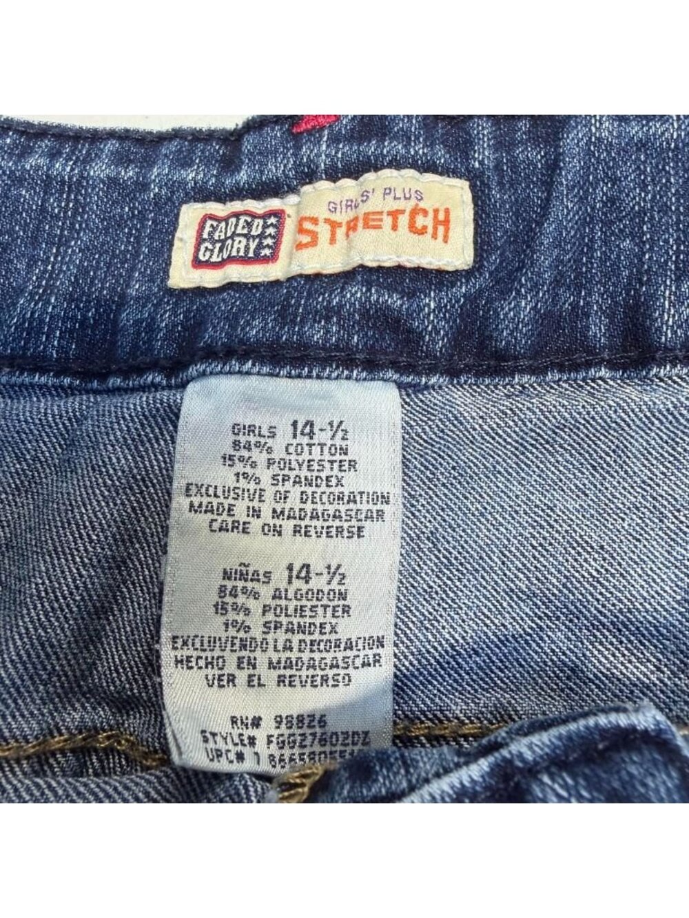 Vintage Y2K Faded Glory Bermuda Shorts Jorts Youth Girls 14 1/2 Summer Retro - Picture 2 of 8